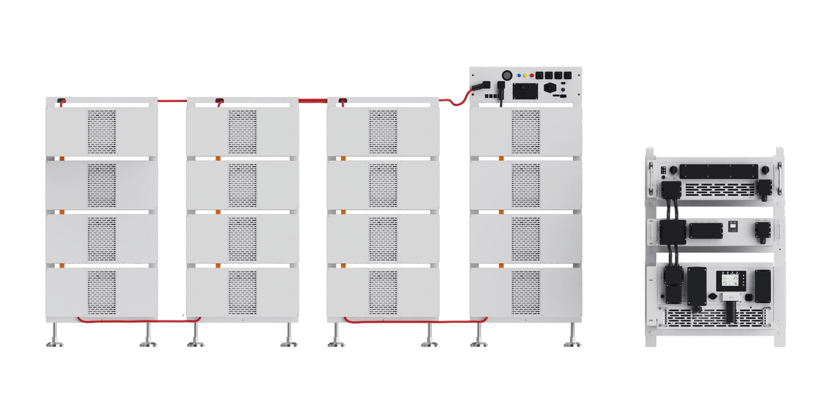 Soluzione di accumulo C&I Deye con modulo PCS SUN-125K-PCSL01HP3 e rack batterie BOS-B