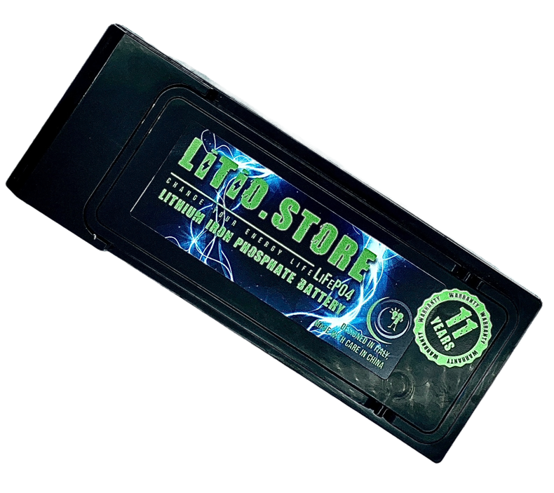 Batteria LiFePO4 12V 60Ah Litio Store LFP 70A BMS 768Wh Serie Ultraslim