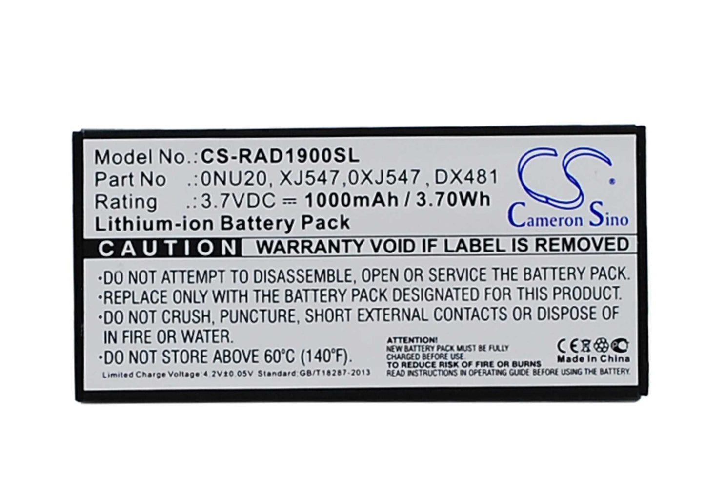 Batteria Li-ion 3.7V 3400mAh - CS-AS2780SL