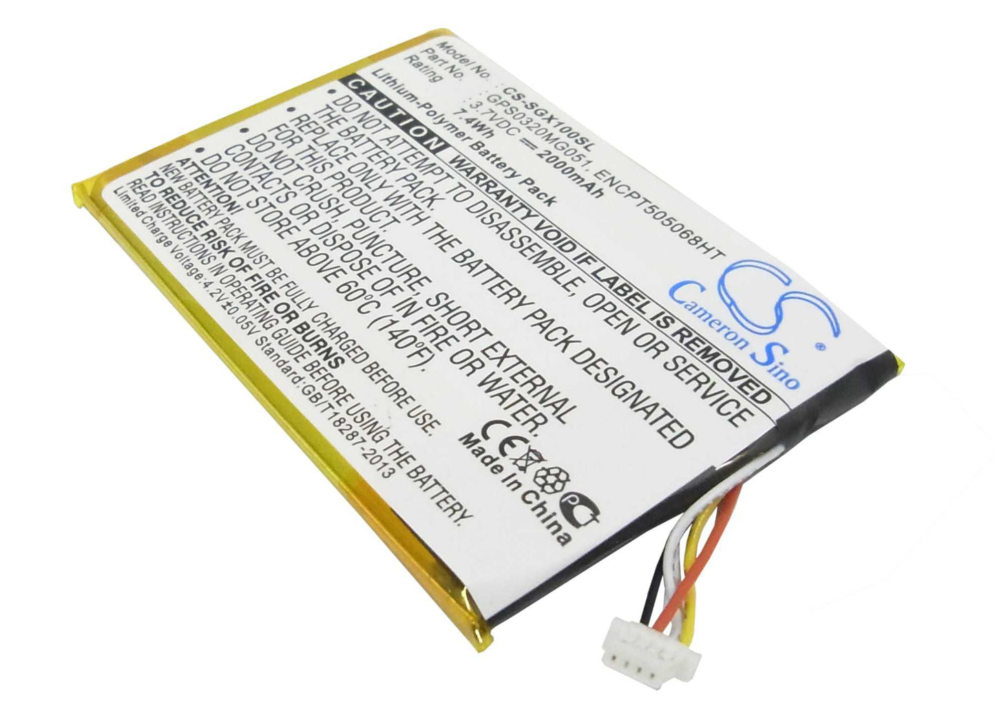 Batteria Li-ion 3.7V 600mAh - CS-GRF310SL