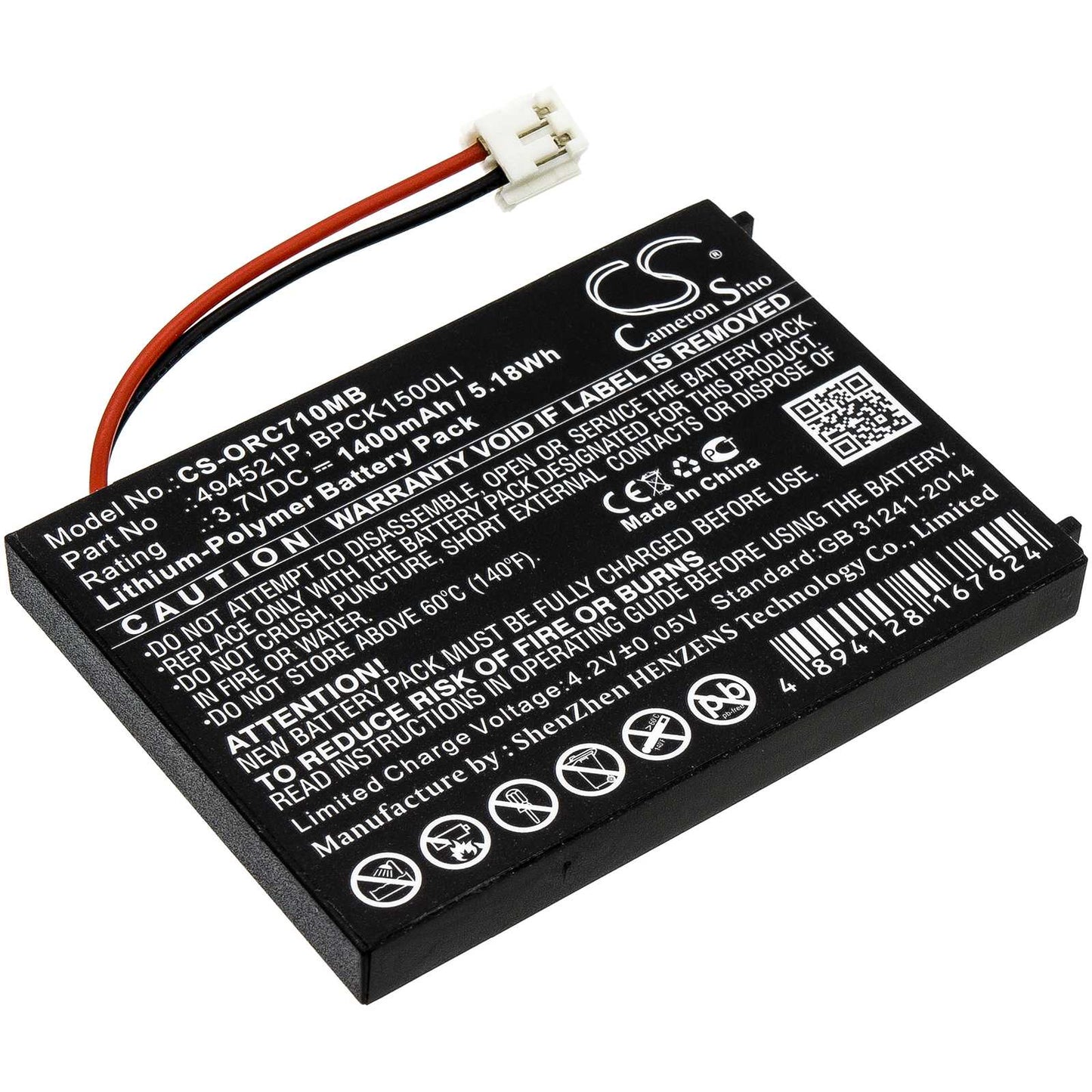 Batteria Li-Polymer 3.7V 2000mAh - CS-LNT200MB