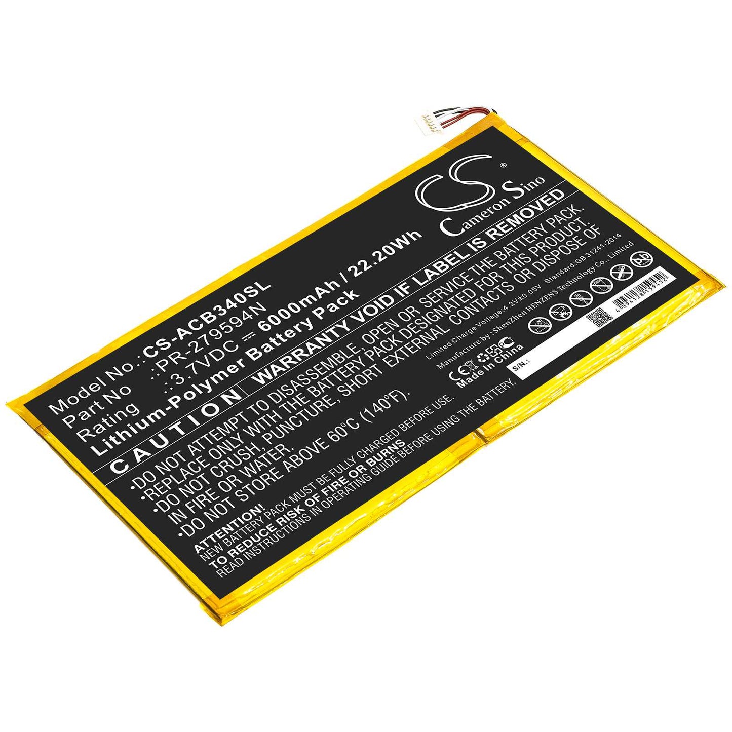 Batteria Li-Polymer 3.8V 8500mAh - CS-LVB191SL