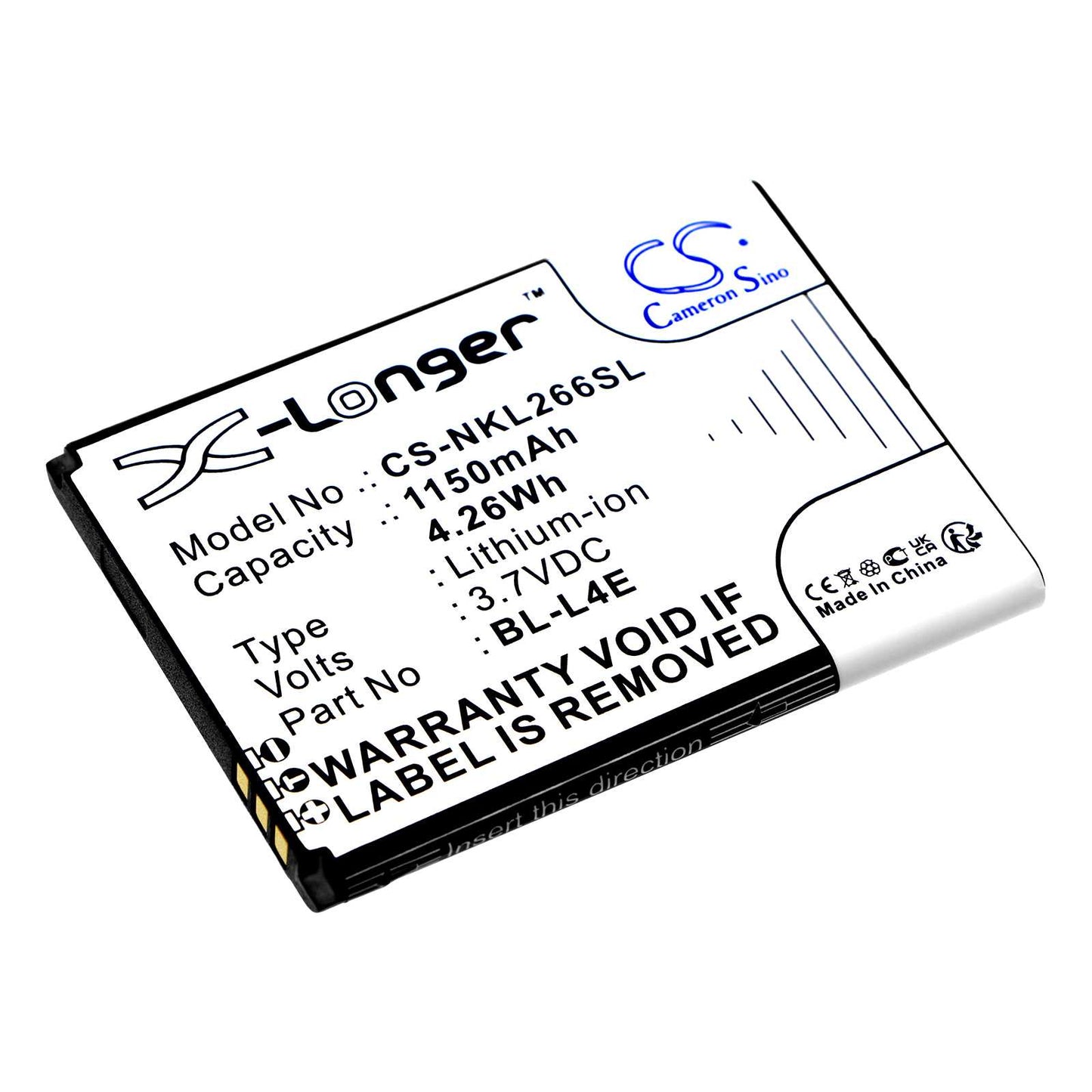 Batteria Li-ion 3.7V 1300mAh - CS-NKT105SL