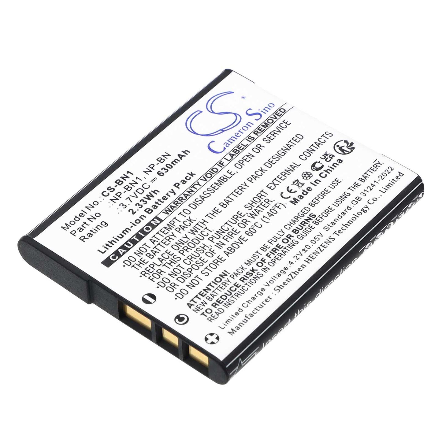 Batteria Li-ion 3.7V 550mAh - CS-NP120CA