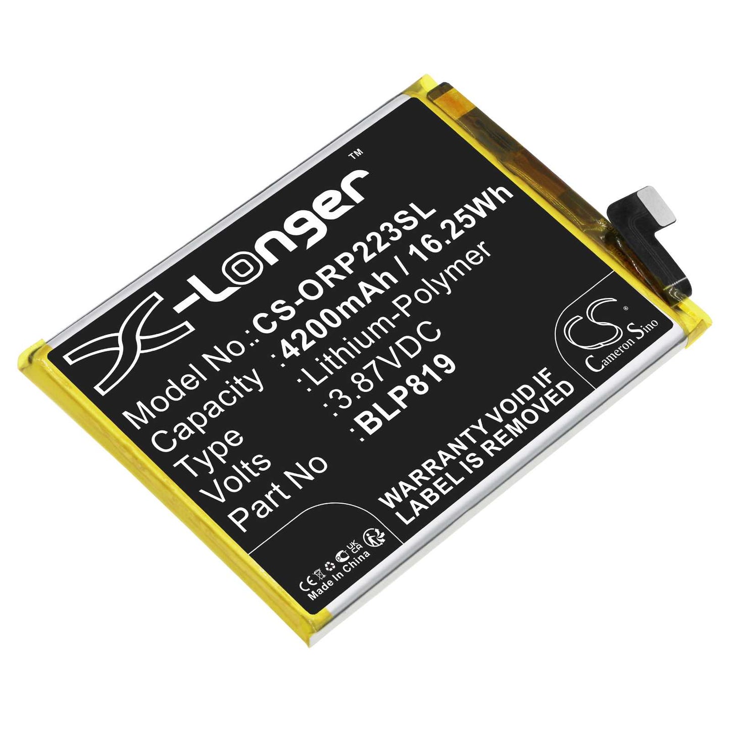 Batteria Li-Polymer 3.87V 4900mAh - CS-OPR951SL