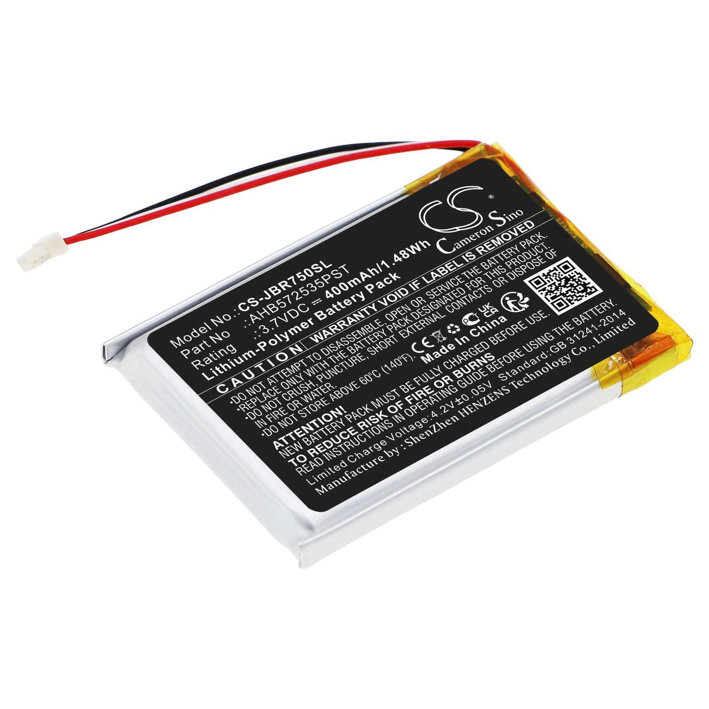 Batteria Li-Polymer 3.7V 1100mAh - CS-SMH300SL