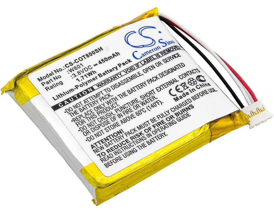 Batteria Li-Polymer 3.7V 170mAh - CS-SMR750SH