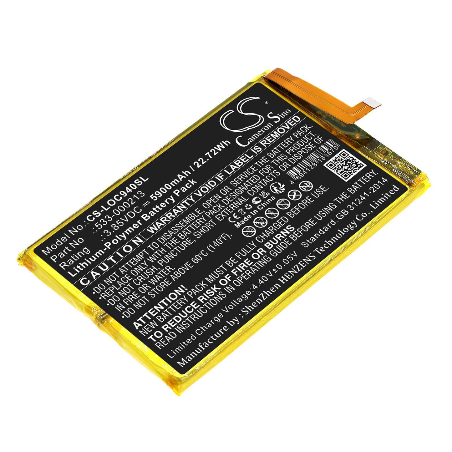 Batteria Li-ion 3.7V 3350mAh - CS-SP165XL