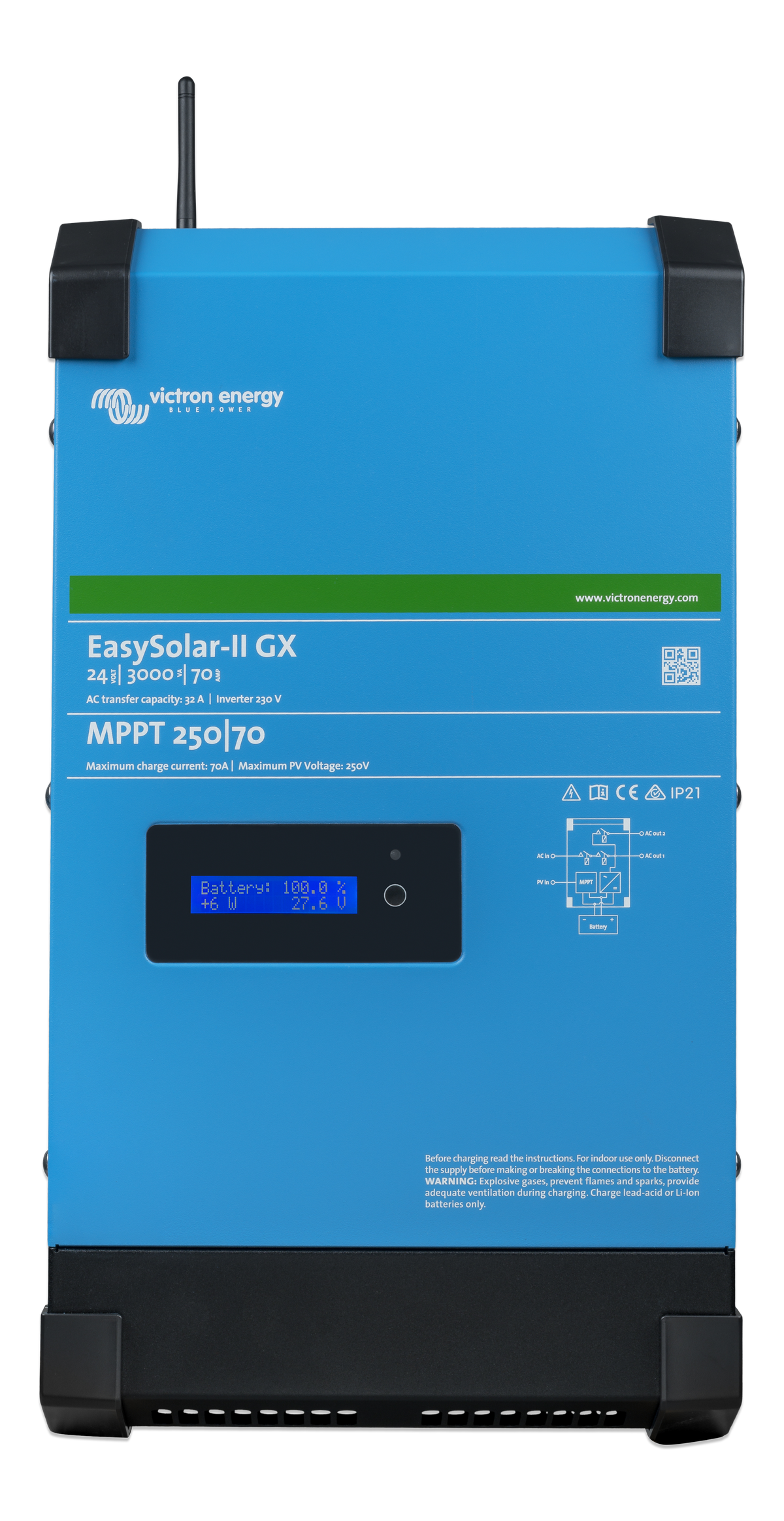 Victron Energy EasySolar-II 24/3000/70-32 MPPT 250/70 GX inverter caricabatterie 24V 3000VA 70A