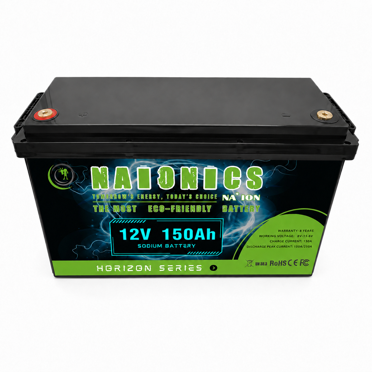 Naionics 12V 150Ah Bluetooth - Batteria al Sodio deep cycle Horizon Series NA1215001H
