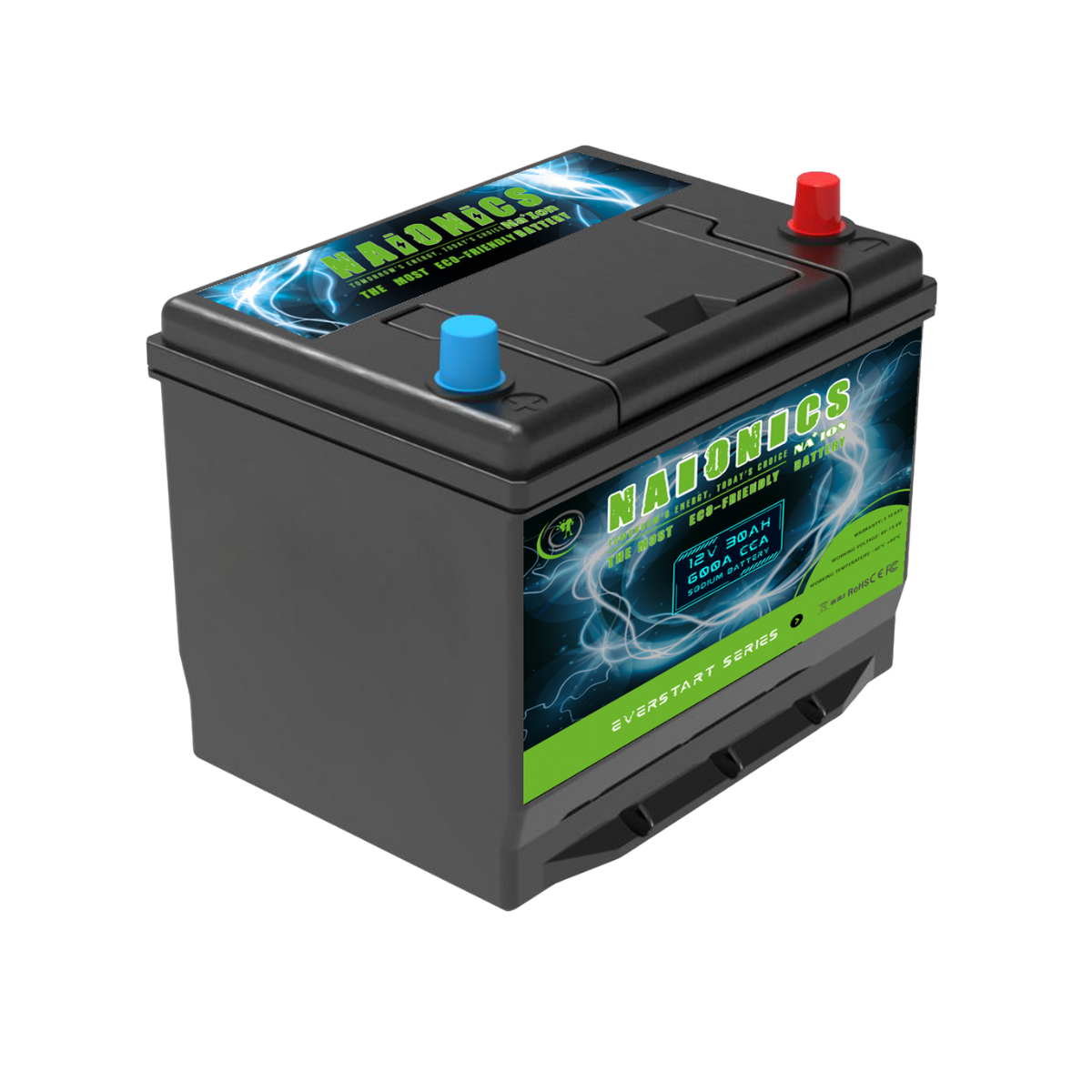 NAIONICS EverStart NA1203001SN 12V 30Ah Sodium-Ion Car Starter Battery – 600A CCA
