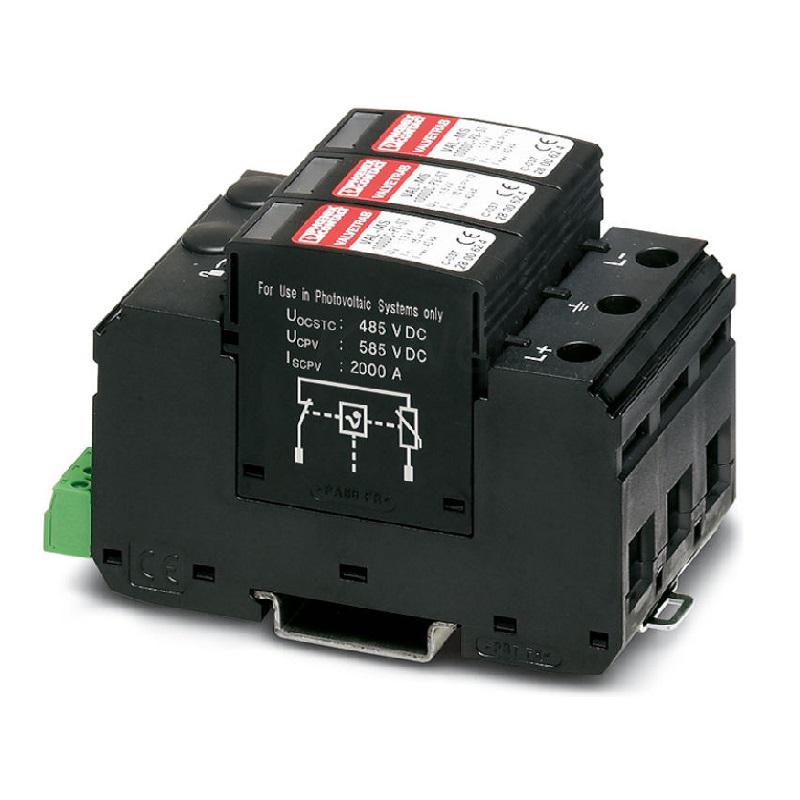 Scaricatore CC Tipo 1+2 Phoenix Contact 1099593 VAL-MS-T1/T2 1000DC-PV/2+V-FM con Contatto