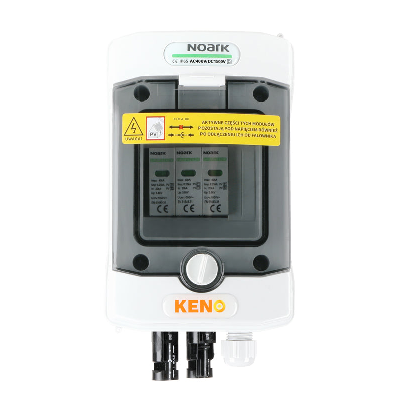 Quadro di Campo CC 1000 V con SPD Noark Tipo 1+2 per 1 Stringa e 1 MPPT