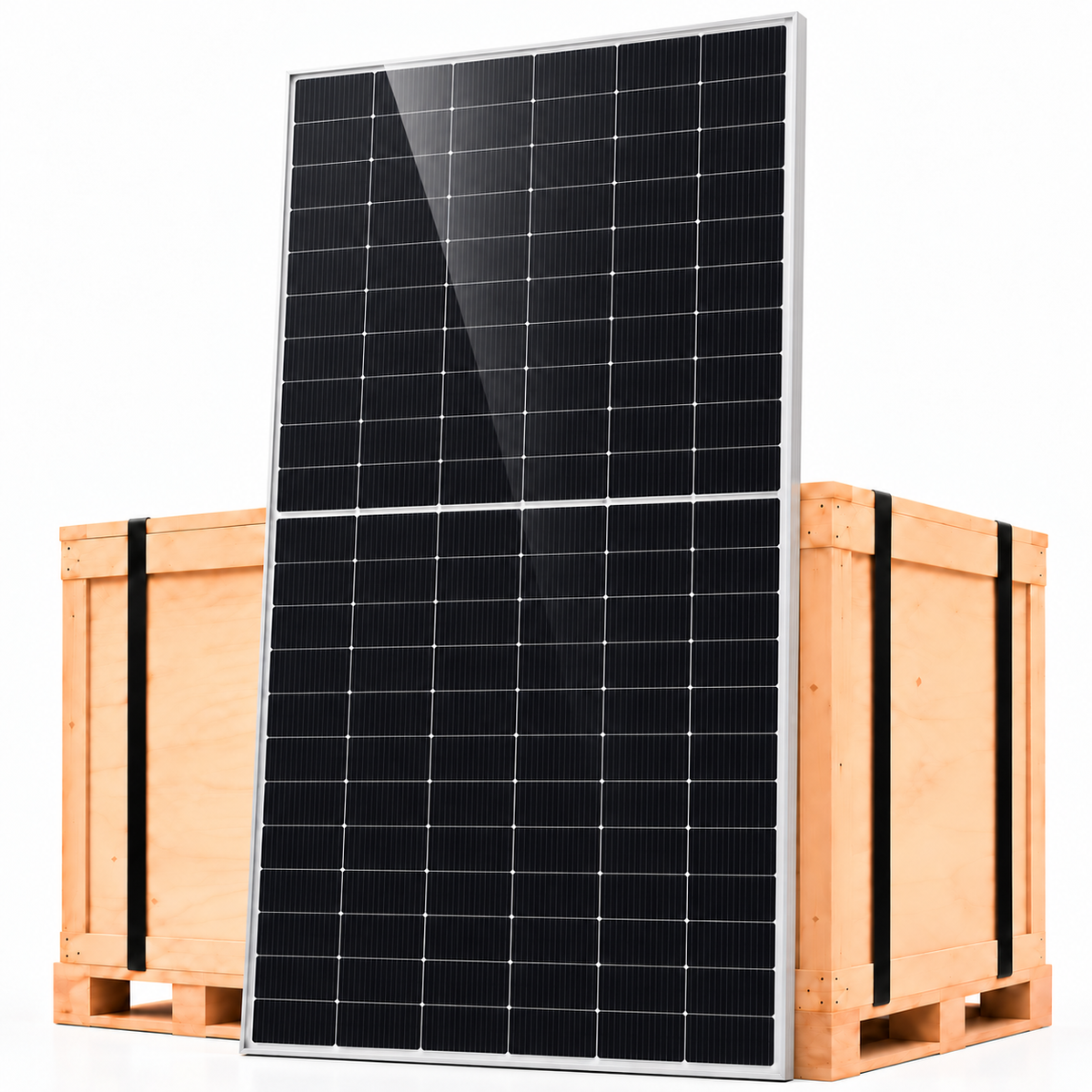 Bancale 36 moduli fotovoltaici JA Solar JAM66D45-640-LB 640 W monofacciali cornice argento e retro bianco 23,04 kWp