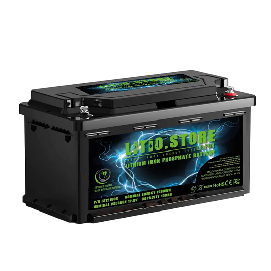 Batteria LiFePO4 12V 100Ah Litio Store LFP 100A BMS 1280Wh sottosedile 11482 - LiFePO4 Battery