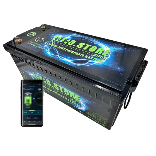 Batteria LiFePO4 12V 200Ah Bluetooth Litio Store LFP 150A BMS 2560Wh 11486 - LiFePO4 Battery