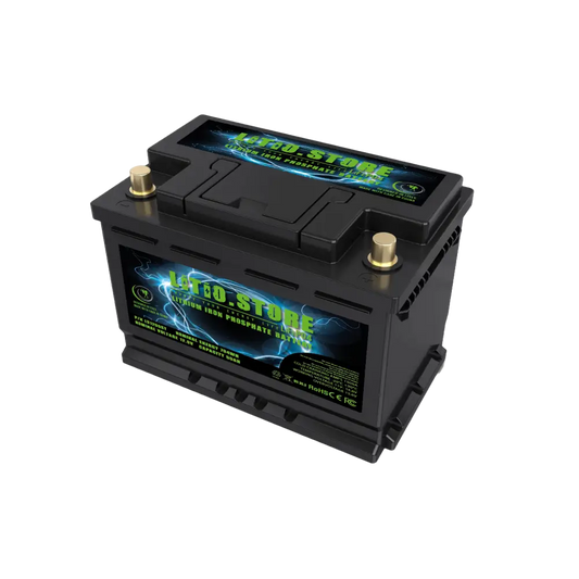 Batteria LiFePO4 12V 55Ah CCA 1500A Avviamento litio-ferro-fosfato Pb-125Ah BMS attivo 704Wh 15.6V -20°C Serie Starter