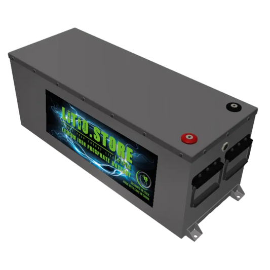 Batteria LiFePO4 48V 300Ah litio-ferro-fosfato 200A BMS 15360Wh 15kWh per Barche - Golf Cars - Litio Store Serie PRO