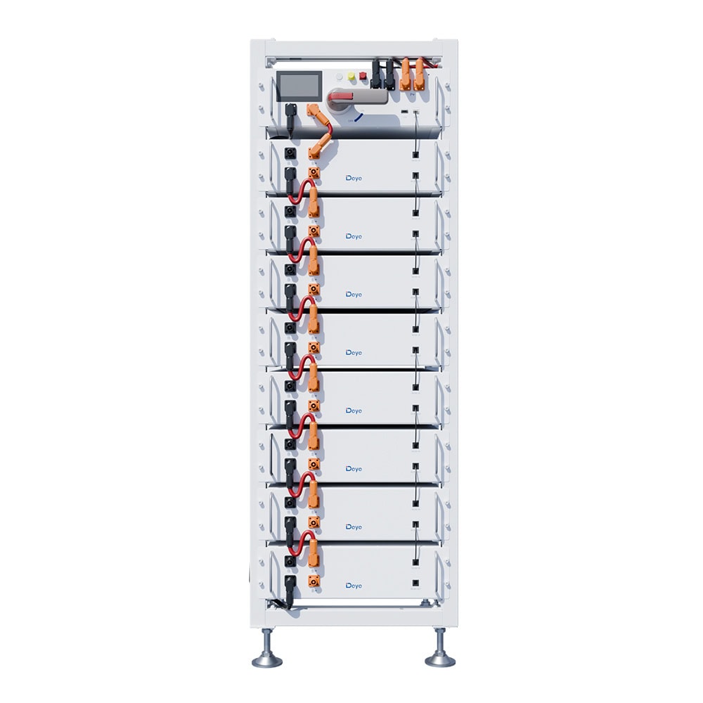 Armadio rack 19 pollici Deye 3U-LRACK con moduli batteria BOS-G e control box HV