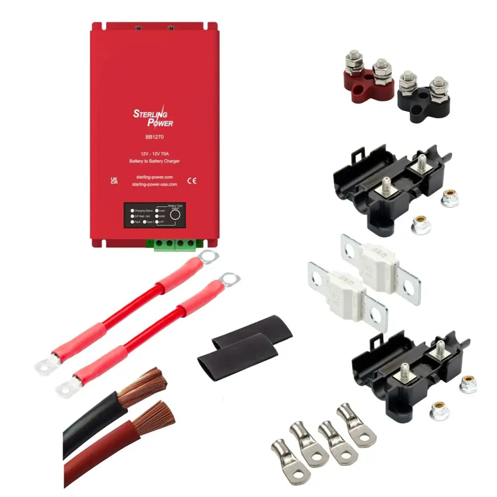 Kit completo DC-DC 12V/12V-70A - Sterling Power Ricarica da alternatore