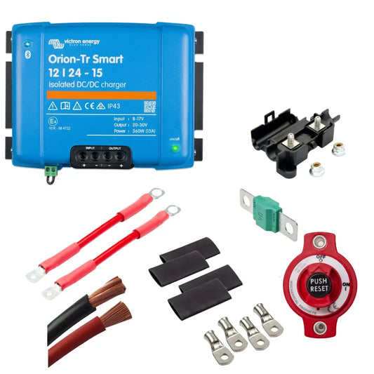 Kit completo DC-DC 12V/24V-15A - Victron Orion Ricarica da alternatore