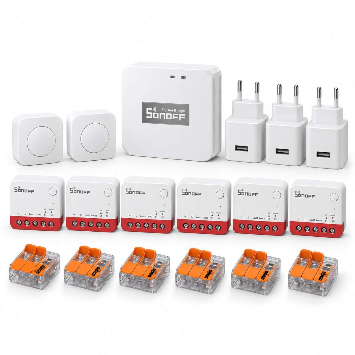 Kit tapparelle Sonoff Zigbee (6 finestre): i dispositivi inclusi