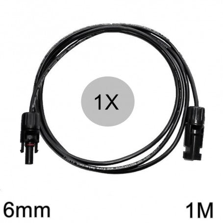 Prolunga cavi solari Mc4 Athilex 6 mm² nera singola 1-20 m 1800 V