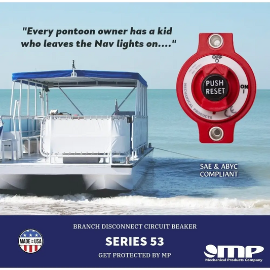 MP Staccabatterie con Fusibile Reset 15A-60A Series 53- Made in USA MechProd