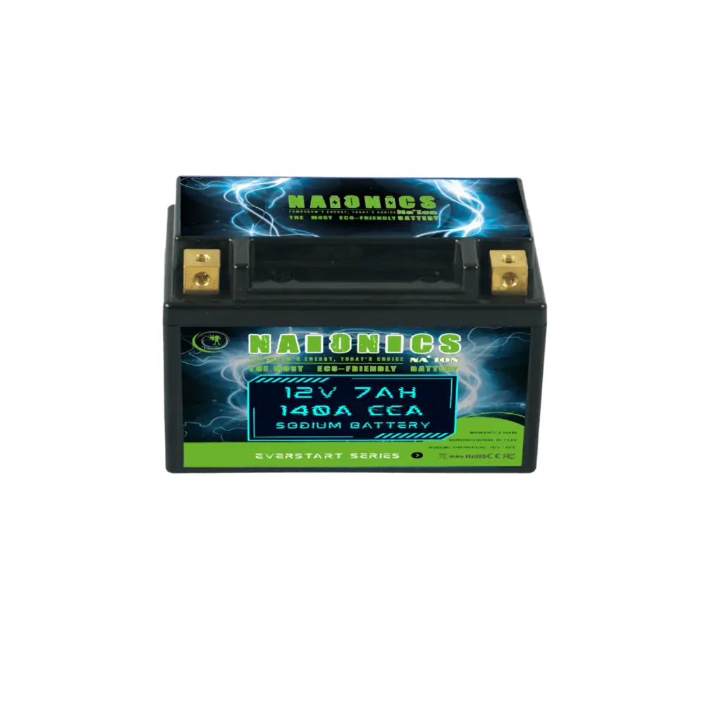 NAIONICS 12V 7Ah 160A CCA - Batteria al Sodio Avviamento Moto EverStart Series NAM12N9