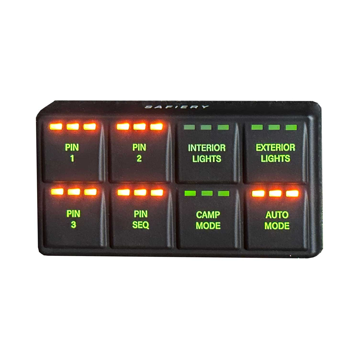 Safiery STAR-Switch SP8 CAN Rubber 8-Pulsante IP67 (custom labels)