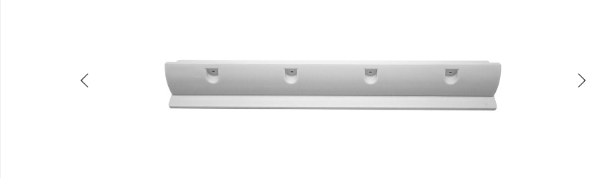 Spoiler supporto pannello solare ABS bianco 590 mm con viti inox