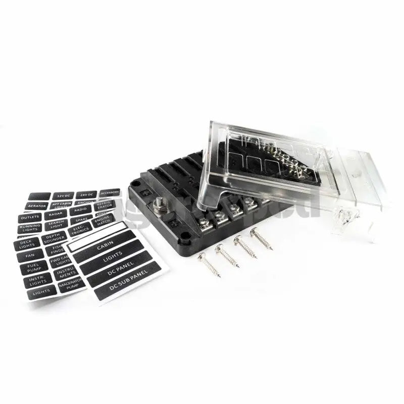 TigerExped Scatola Portafubili 12 vie - 12V/24V - Max 100A