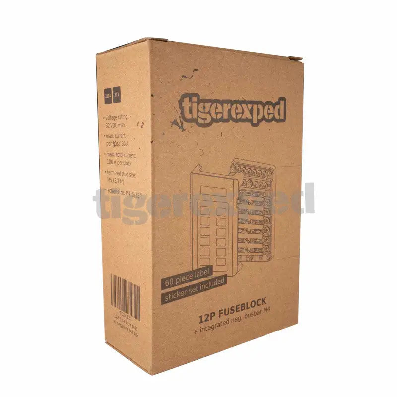 TigerExped Scatola Portafubili 12 vie - 12V/24V - Max 100A