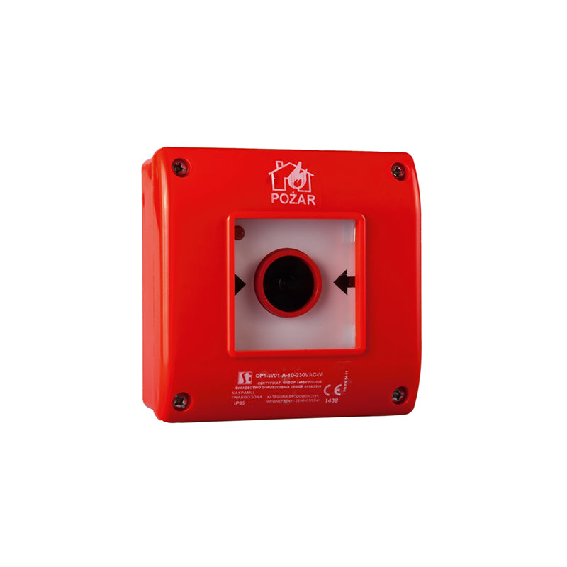 Pulsante Antincendio SPAMEL OP1-W01-A11-M 1NO+1NC con Martelletto IP65