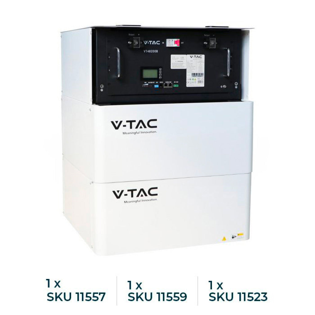 Kit accumulo 9,6kWh con armadio rack in ambiente
