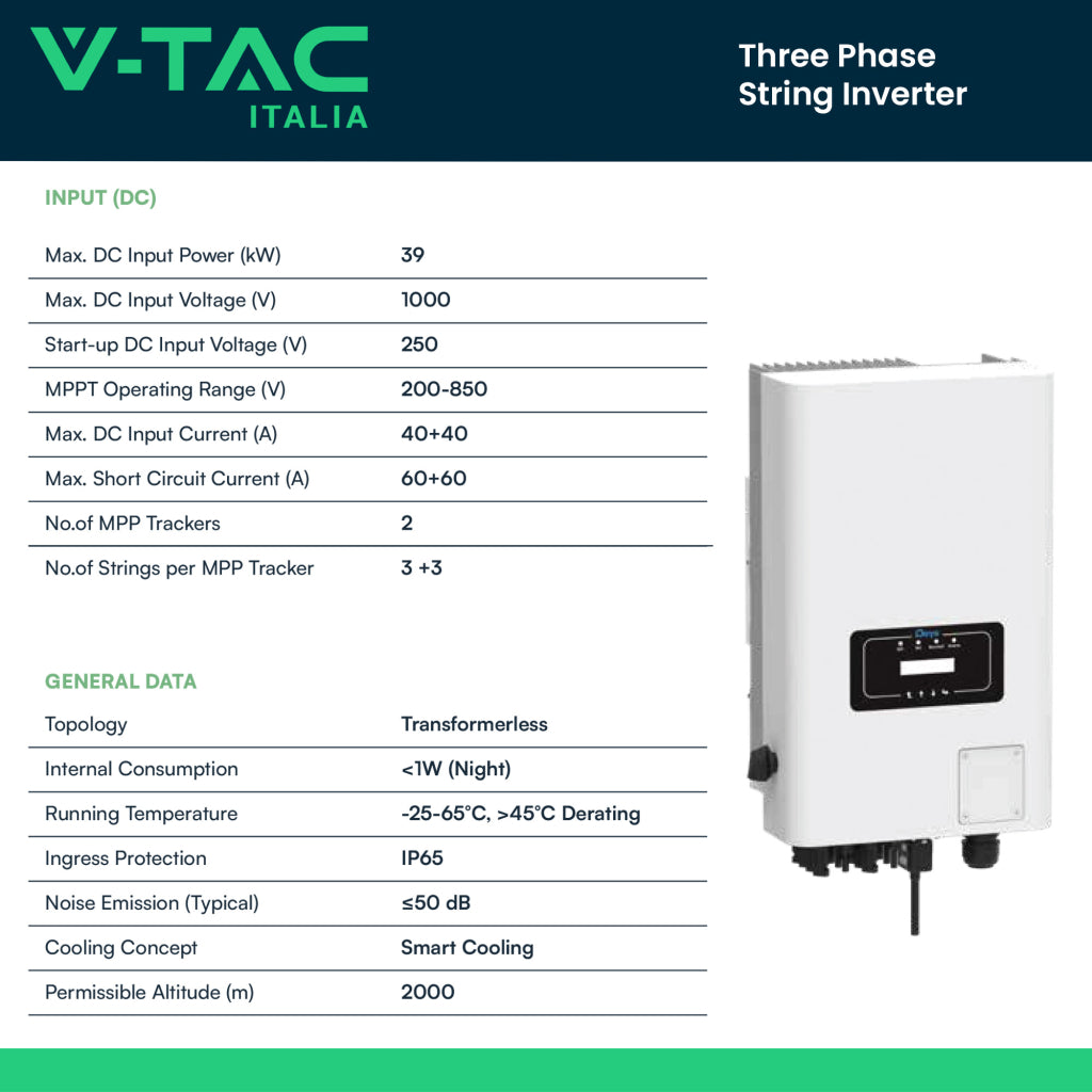 Inverter di stringa Deye SUN-30K-G04 30 kW trifase