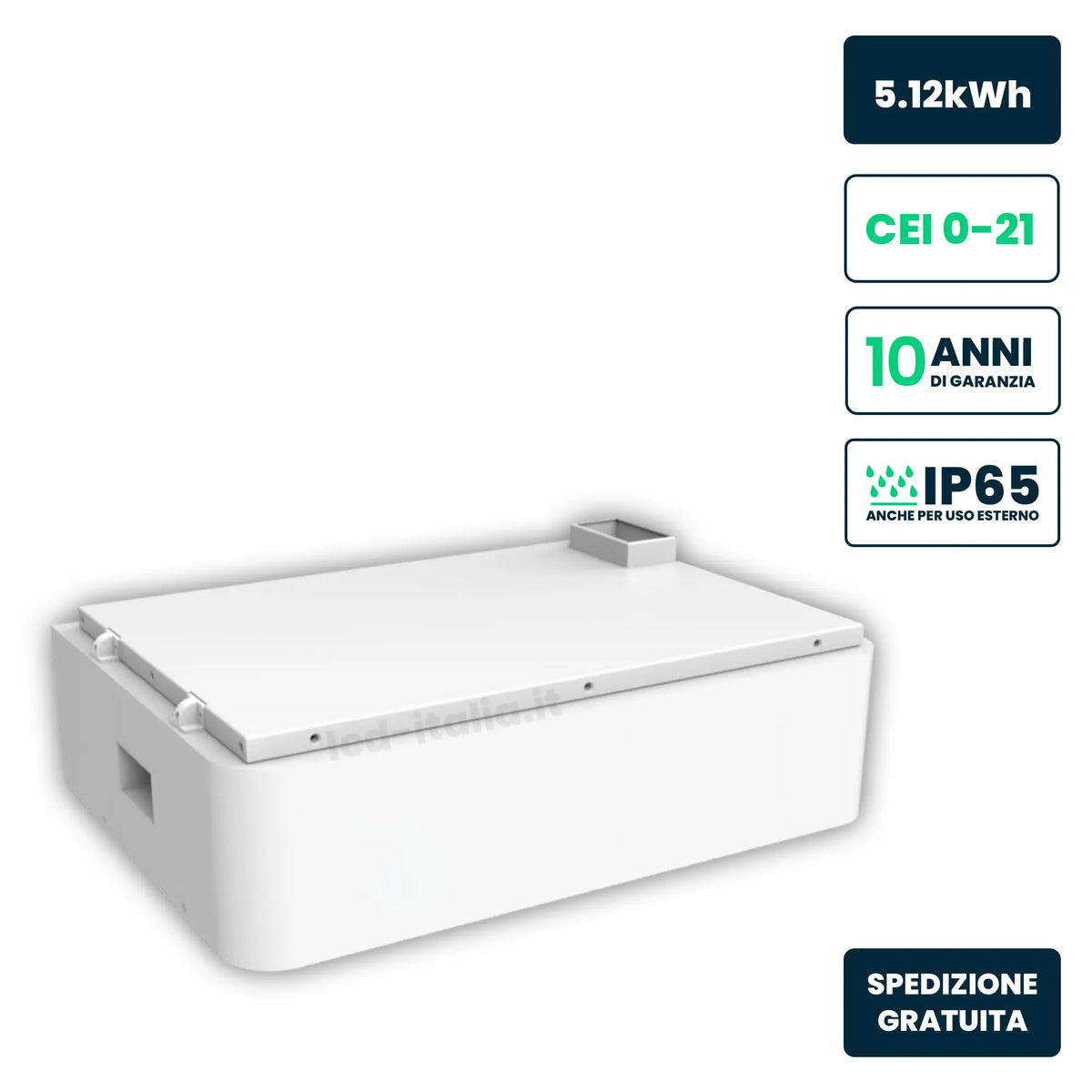 Batteria Accumulo HV 5,12kWh 51,2V 100Ah IP65 V-TAC