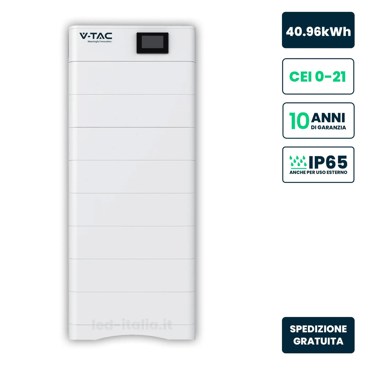 Kit Accumulo HV 40,96kWh 409,6V IP65 V-TAC