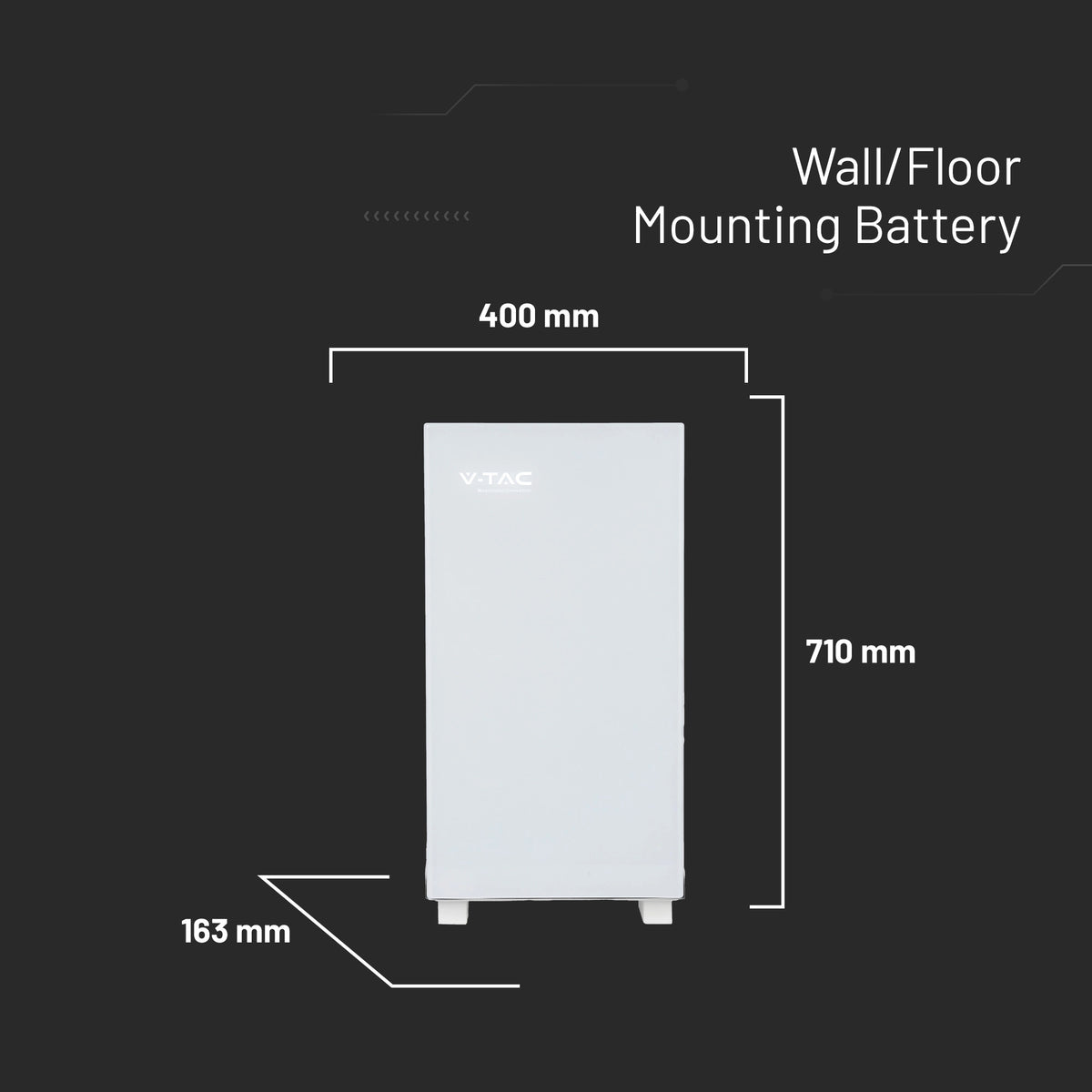 Connessioni batteria accumulo 5,12kWh bianca