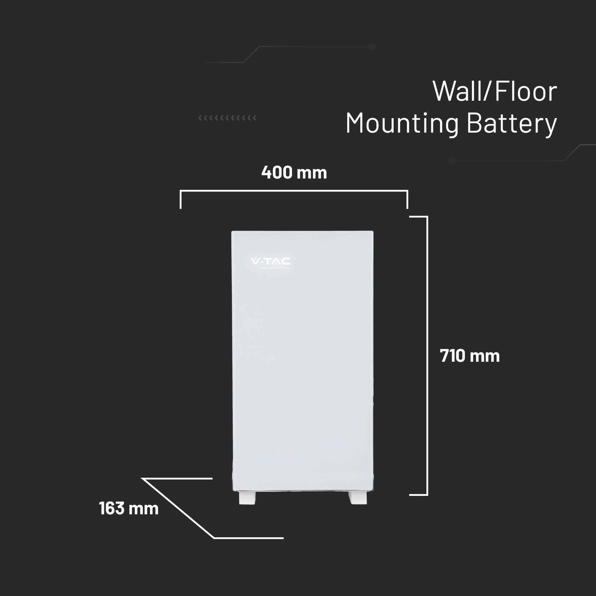 Connessioni batteria accumulo 5,12kWh bianca