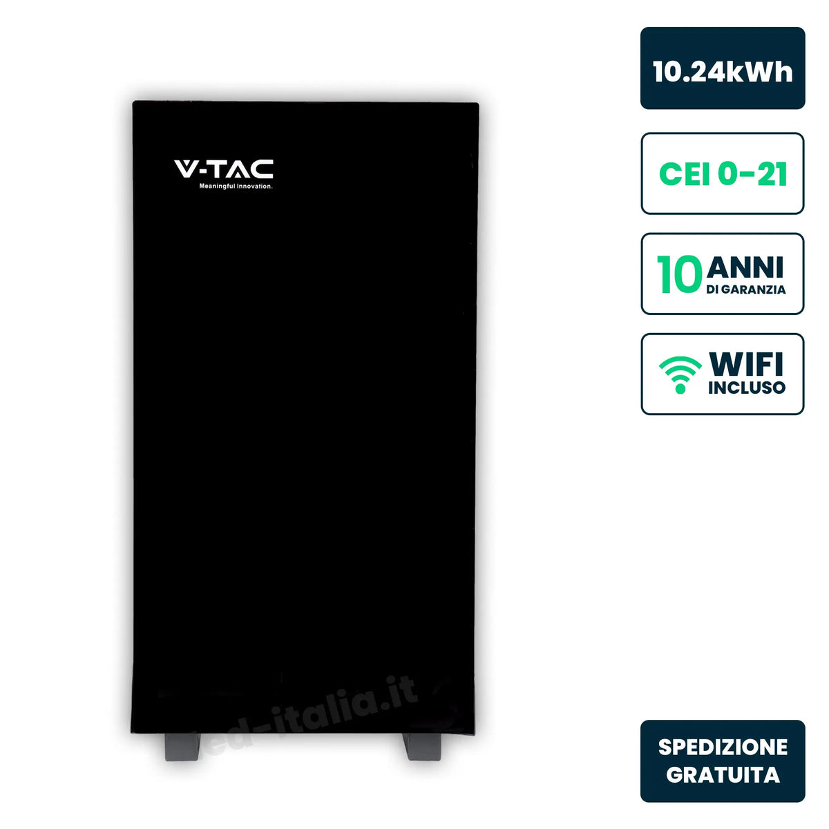 Batteria accumulo LiFePO4 10,24 kWh nera