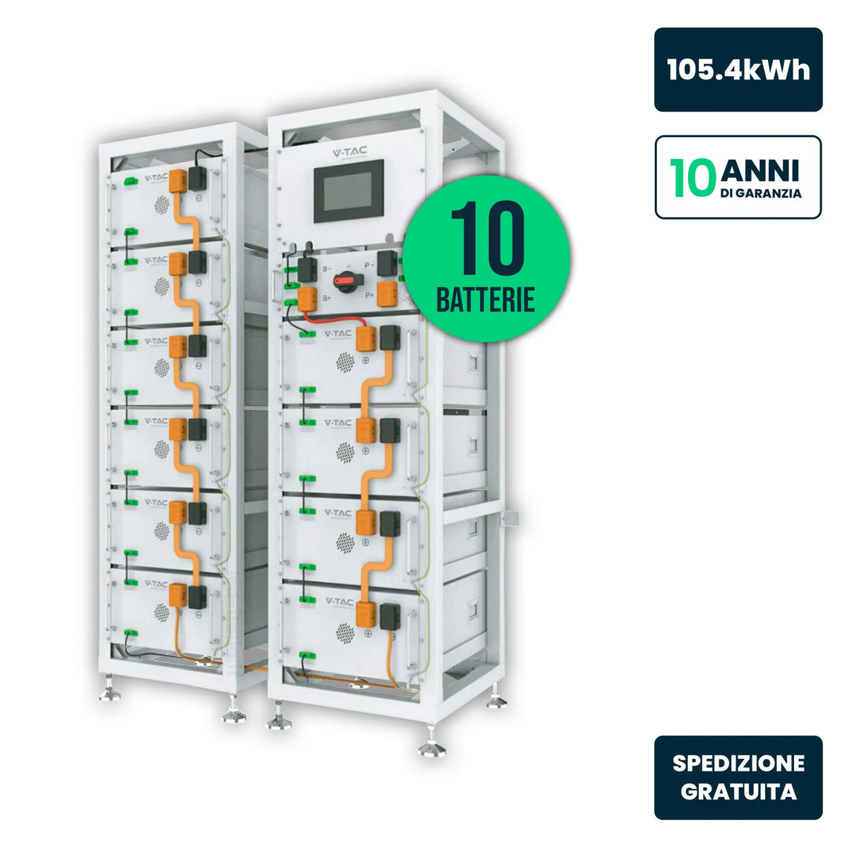 Kit Accumulo Rack HV 105,4kWh 512V V-TAC
