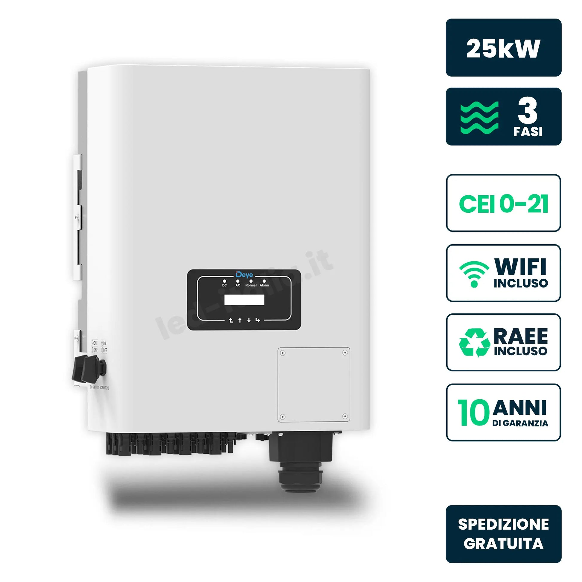 Inverter di stringa Deye SUN-25K-G04 25 kW trifase