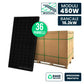 Bancale 36 moduli fotovoltaici 450 W N-Type bifacciali Full Black