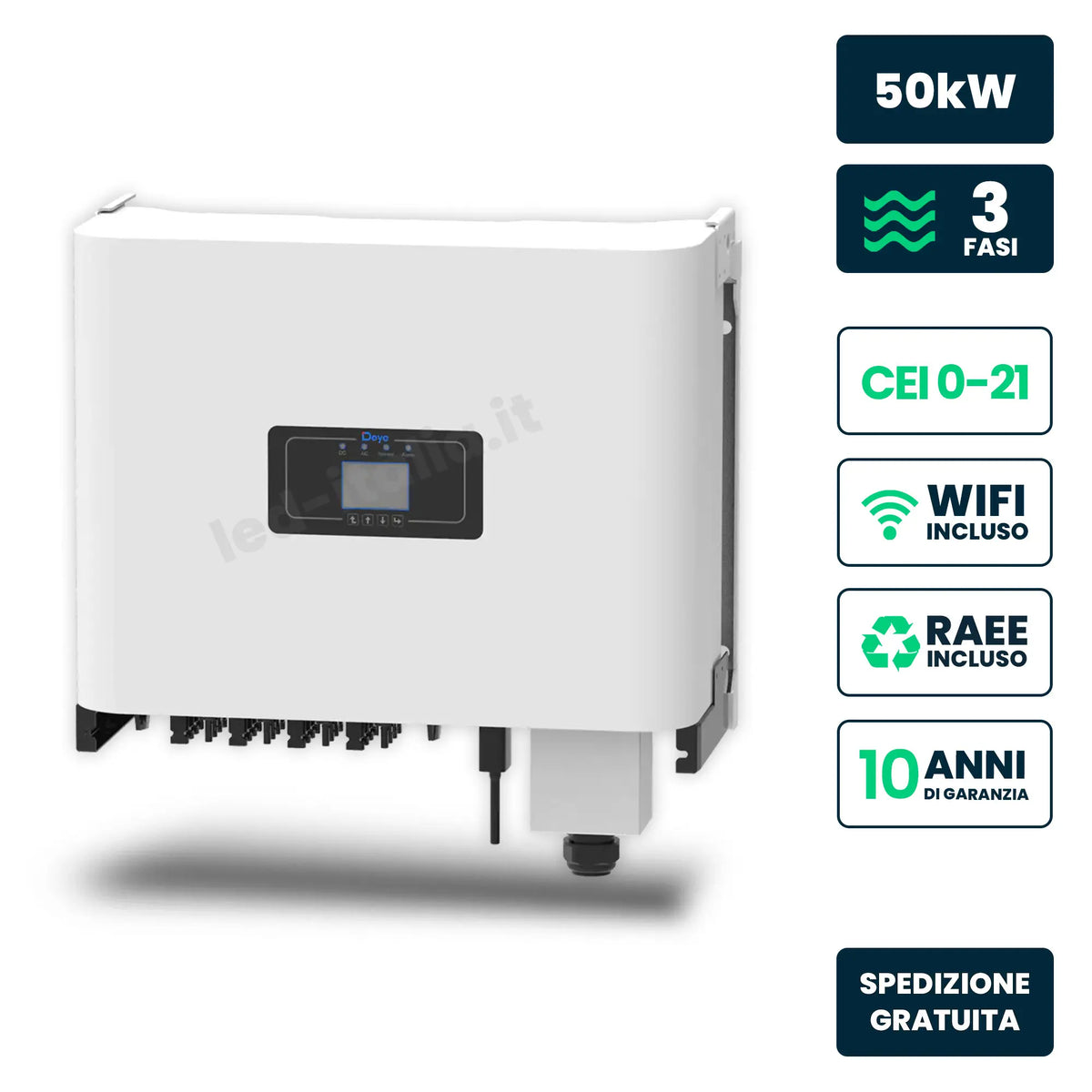 Inverter di stringa Deye SUN-50K-G03 50 kW trifase