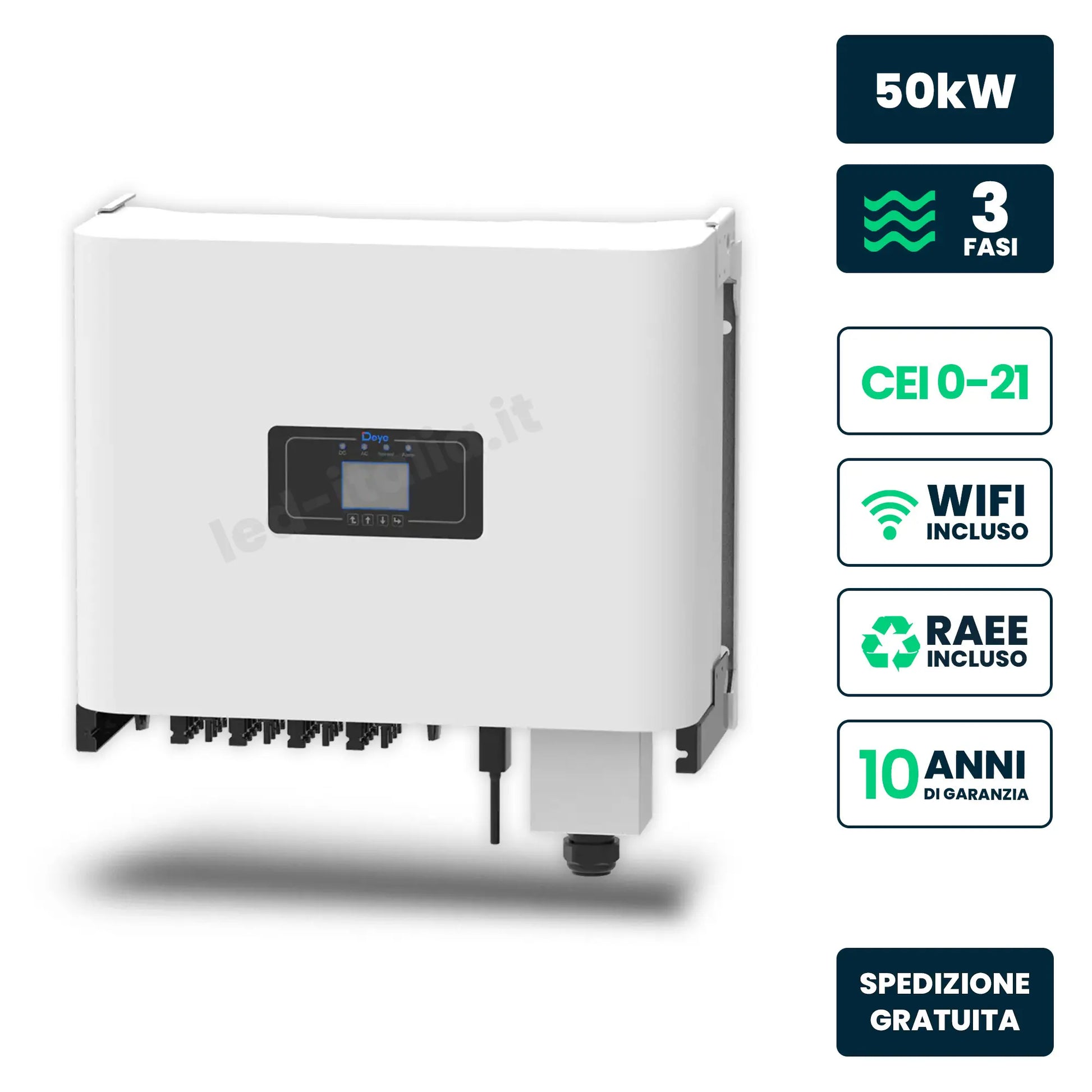 Inverter di stringa Deye SUN-50K-G03 50 kW trifase