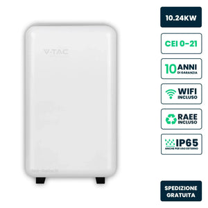 Batteria Accumulo LV 10,24kWh IP65 Bianca V-TAC