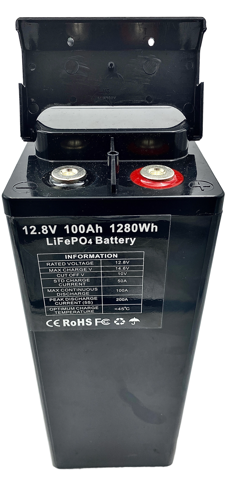 Batteria LiFePO4 12V 100Ah Litio Store LFP 100A BMS 1280Wh Serie Ultraslim