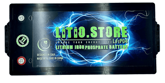 Batteria LiFePO4 36V 100Ah Bluetooth Litio Store LFP 150A BMS 3840Wh