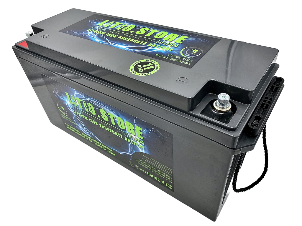 Batteria LiFePO4 12V 200Ah Litio Store LFP 200A BMS 2560Wh PICCOLA